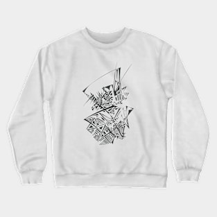 Topography Unique Black White Abstract Art Crewneck Sweatshirt